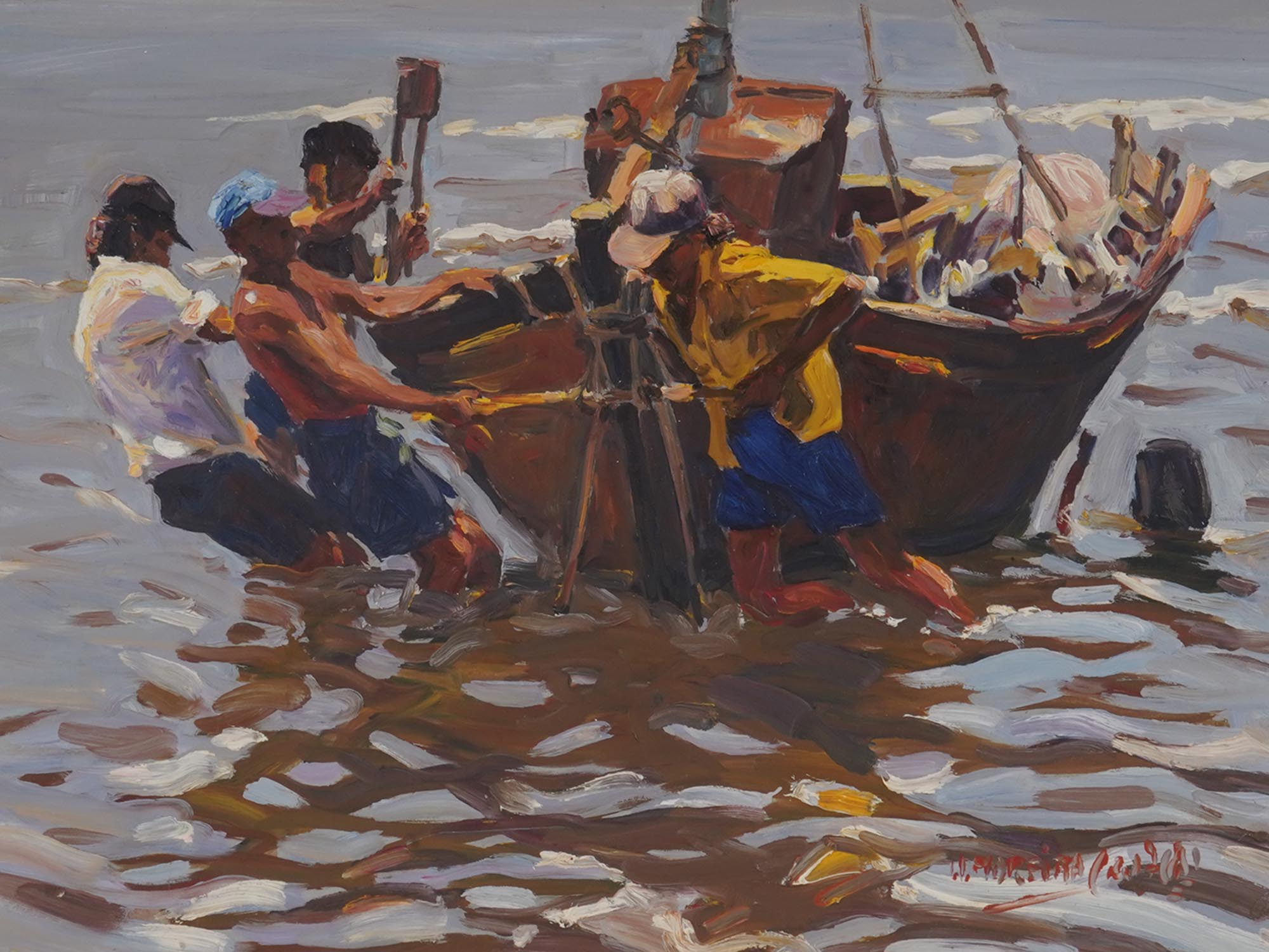 URUGUAYAN OIL PAINTING BY WILLIAM MOREIRA CRUZ PIC-1